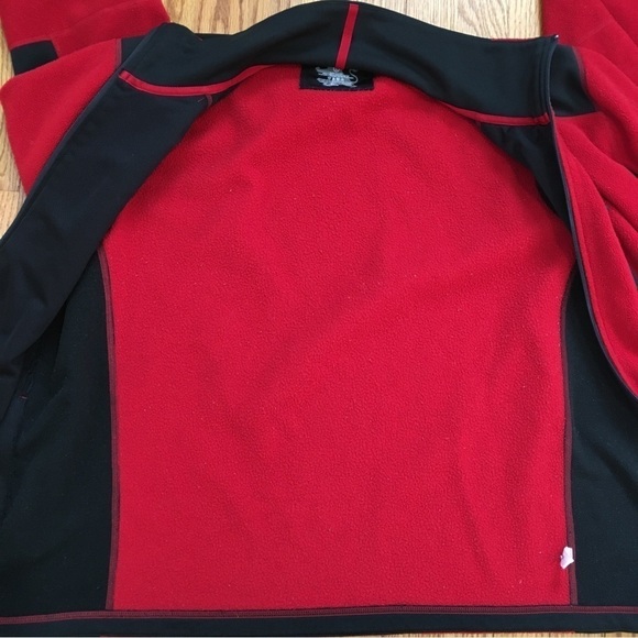 Express Men’s Black and Red Full Zip Fleece Sweatshirt - Picture 7 of 16